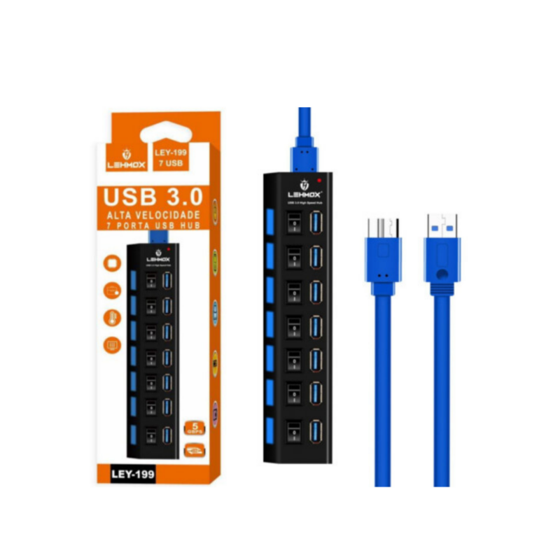 HUB USB 3.0 - Lehmox LEY-199